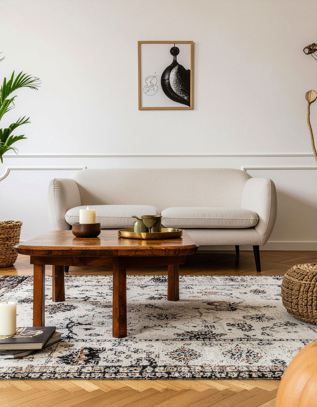 Antique Wood Coffee Table - 30 secondhand living room ideas