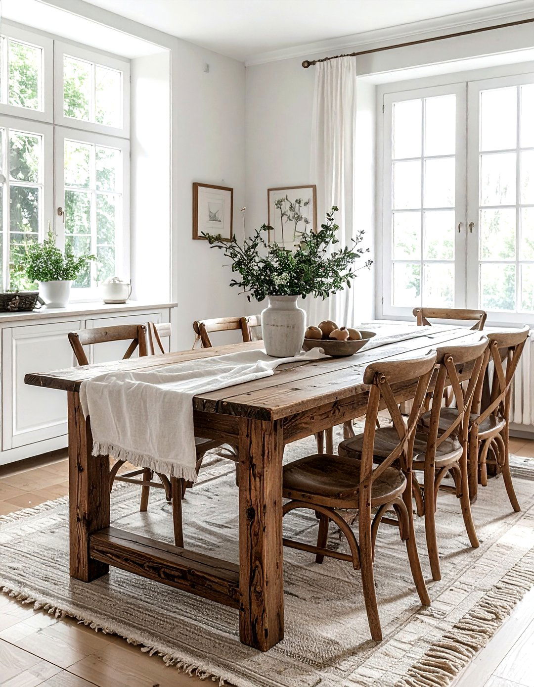 Antique Wood Dining Table - 30 French country kitchen ideas