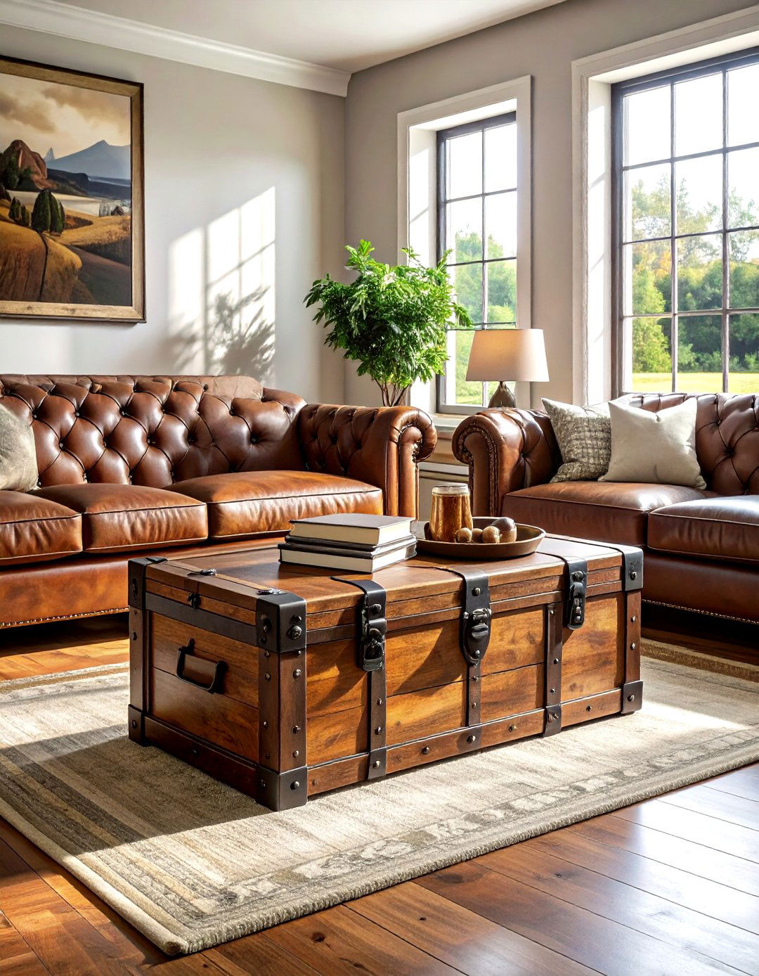 Antique Wooden Trunk - 30 vintage finds decor ideas