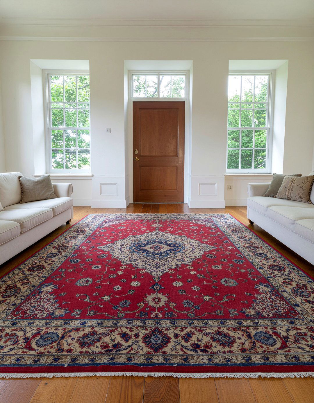 Antique area rug - 30 Georgian living room ideas