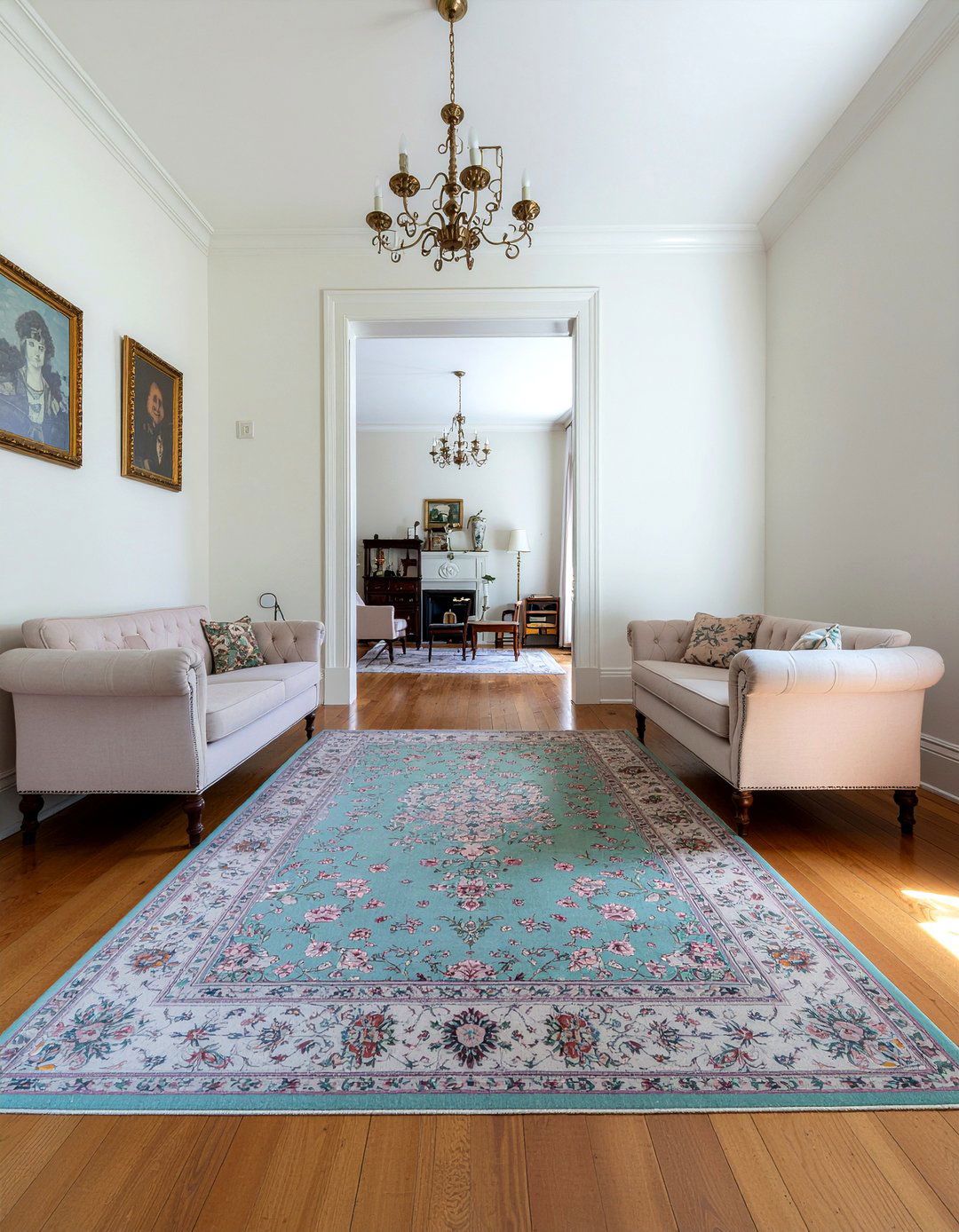 Antique area rug - 30 French country living room ideas