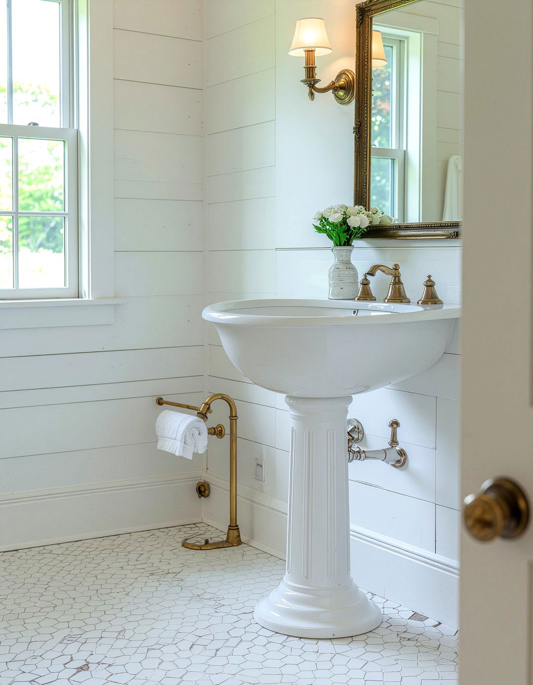 Antique brass and chrome - 30 mixed metal bathroom ideas