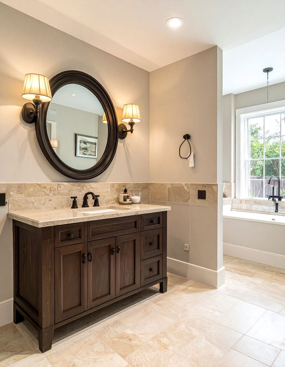 Antique bronze sconce - 30 bathroom sconce ideas