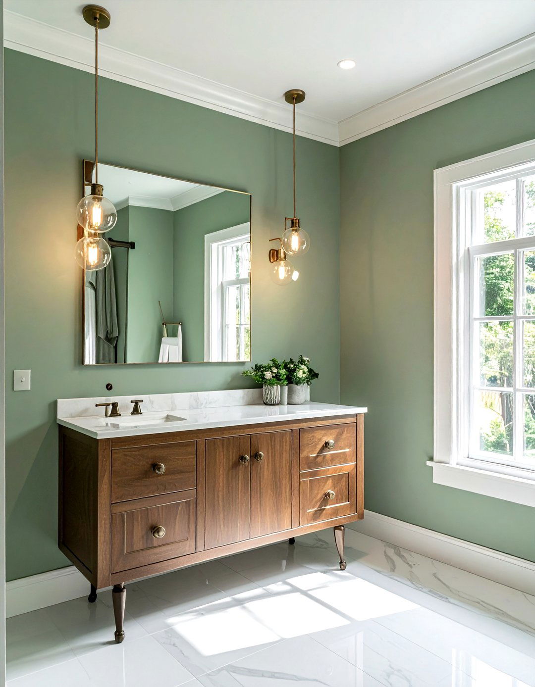 Antique bronze vanity light - 30 bronze bathroom ideas