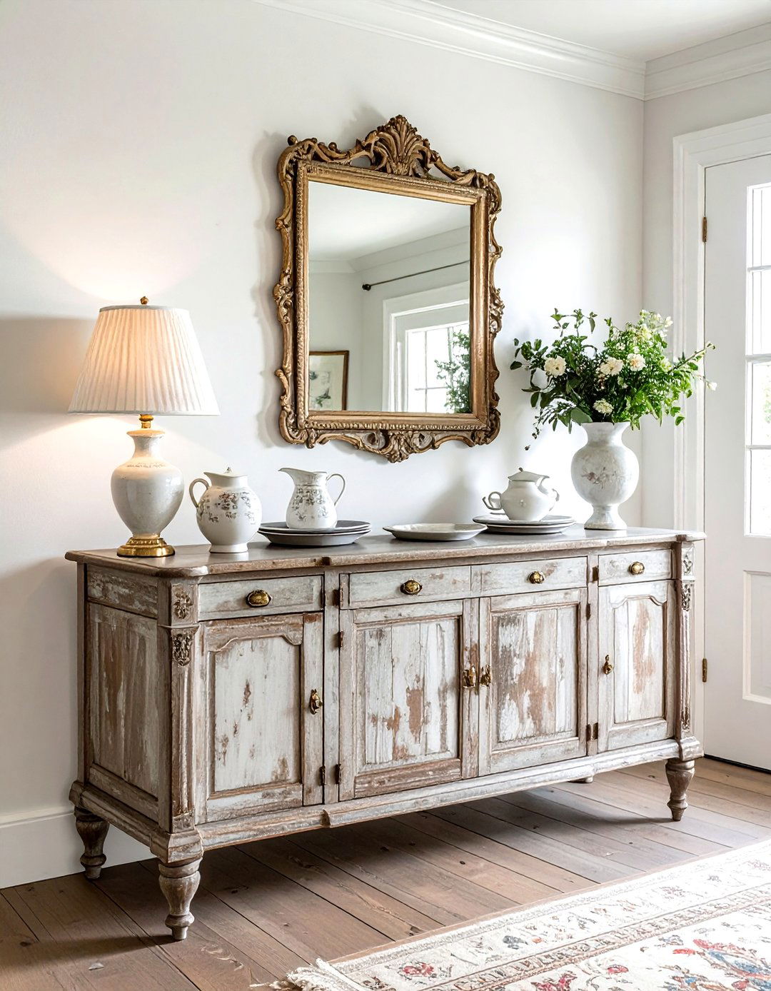 Antique buffet sideboard - 30 French cottage dining room ideas
