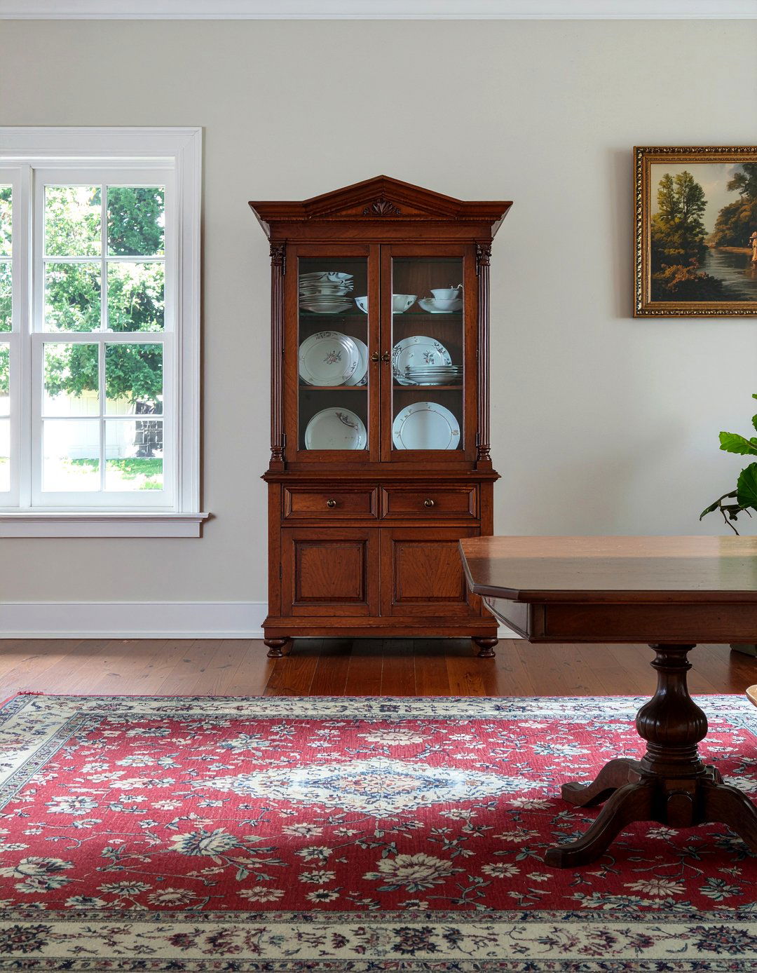Antique china cabinet - 30 countryside dining room ideas