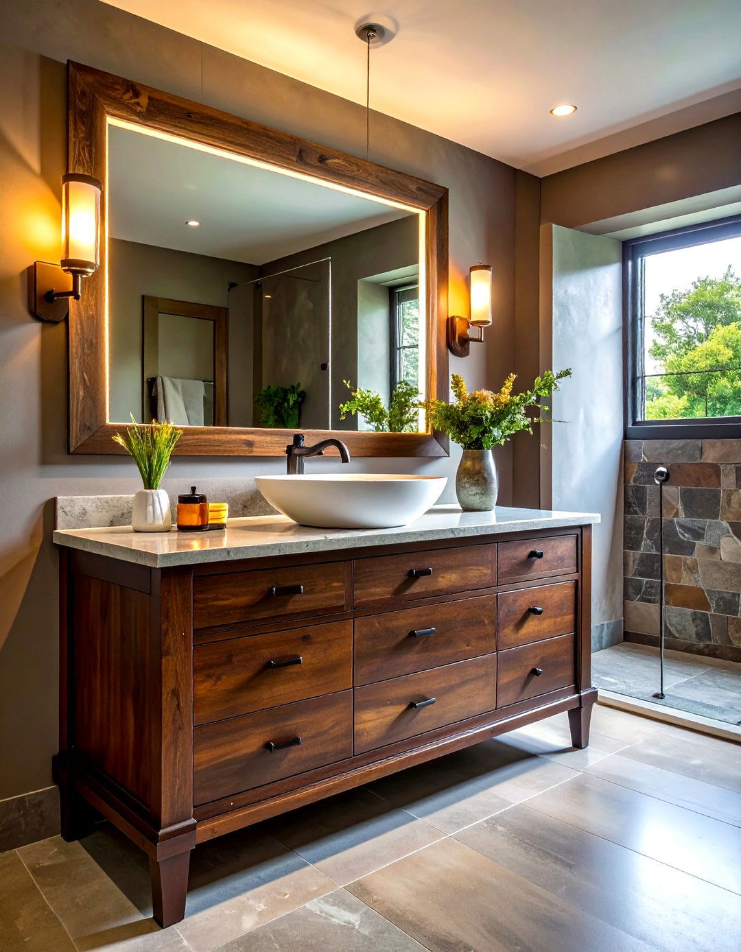 Antique dresser vanity conversion - 30 Southern bathroom ideas