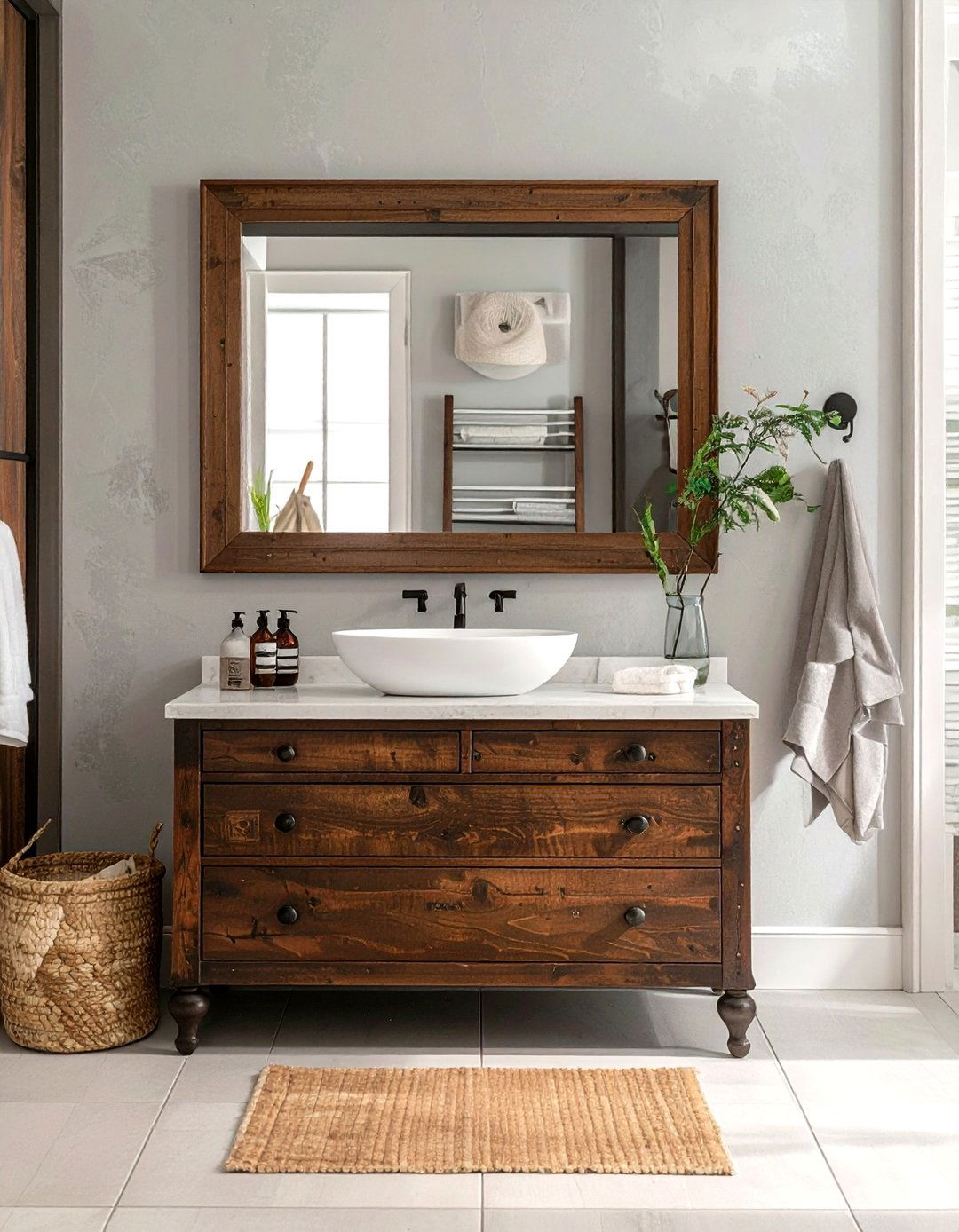 Antique furniture vanity - 30 Fixer Upper bathroom ideas