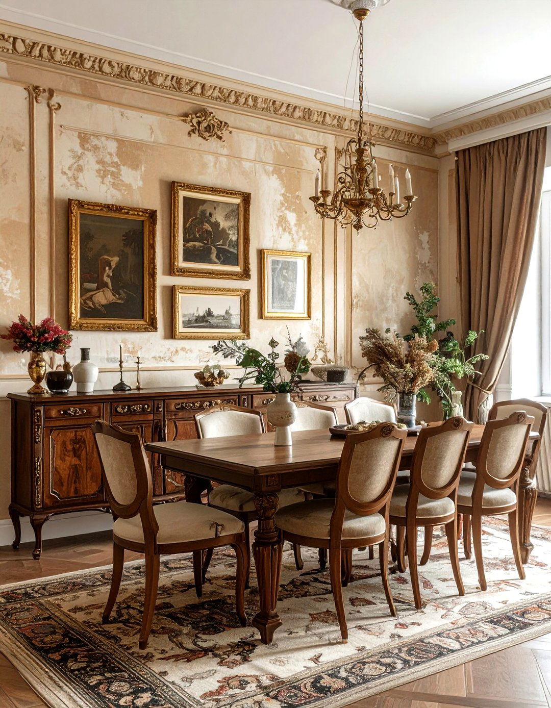 Antique gallery wall - 30 cozy decor ideas