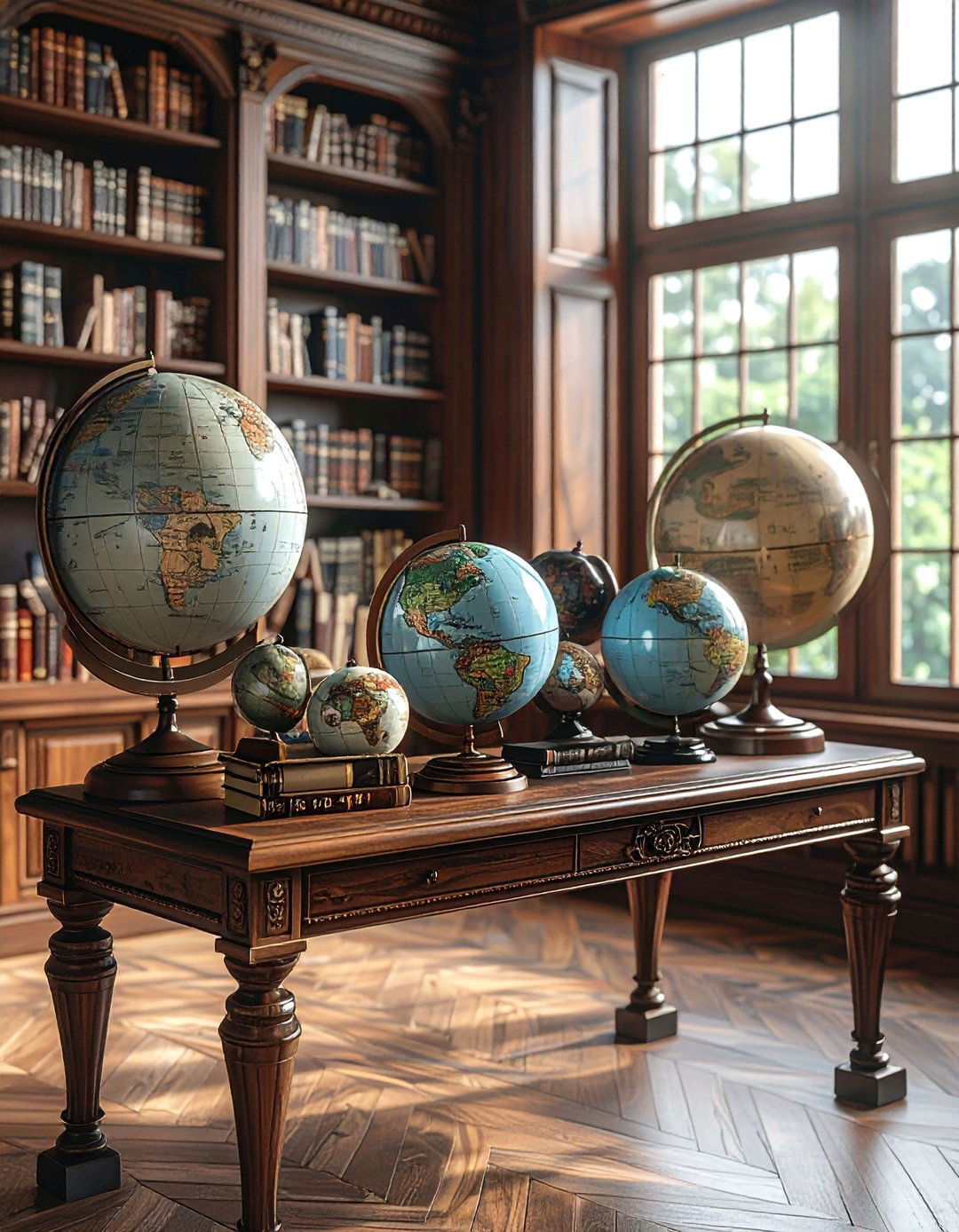 Antique globe collection - 30 vintage travel decor ideas
