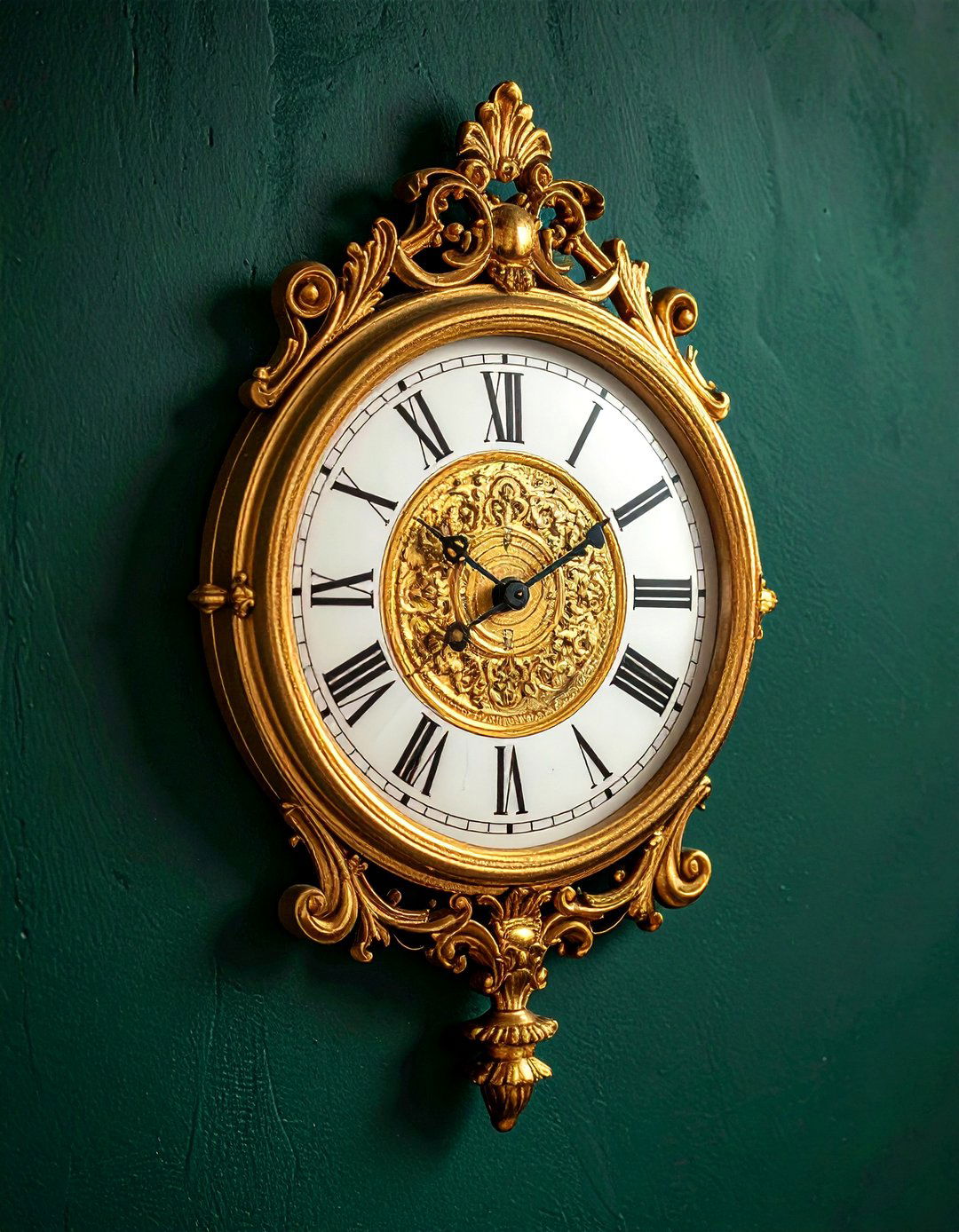 Antique gold wall clock - 30 wall clock ideas