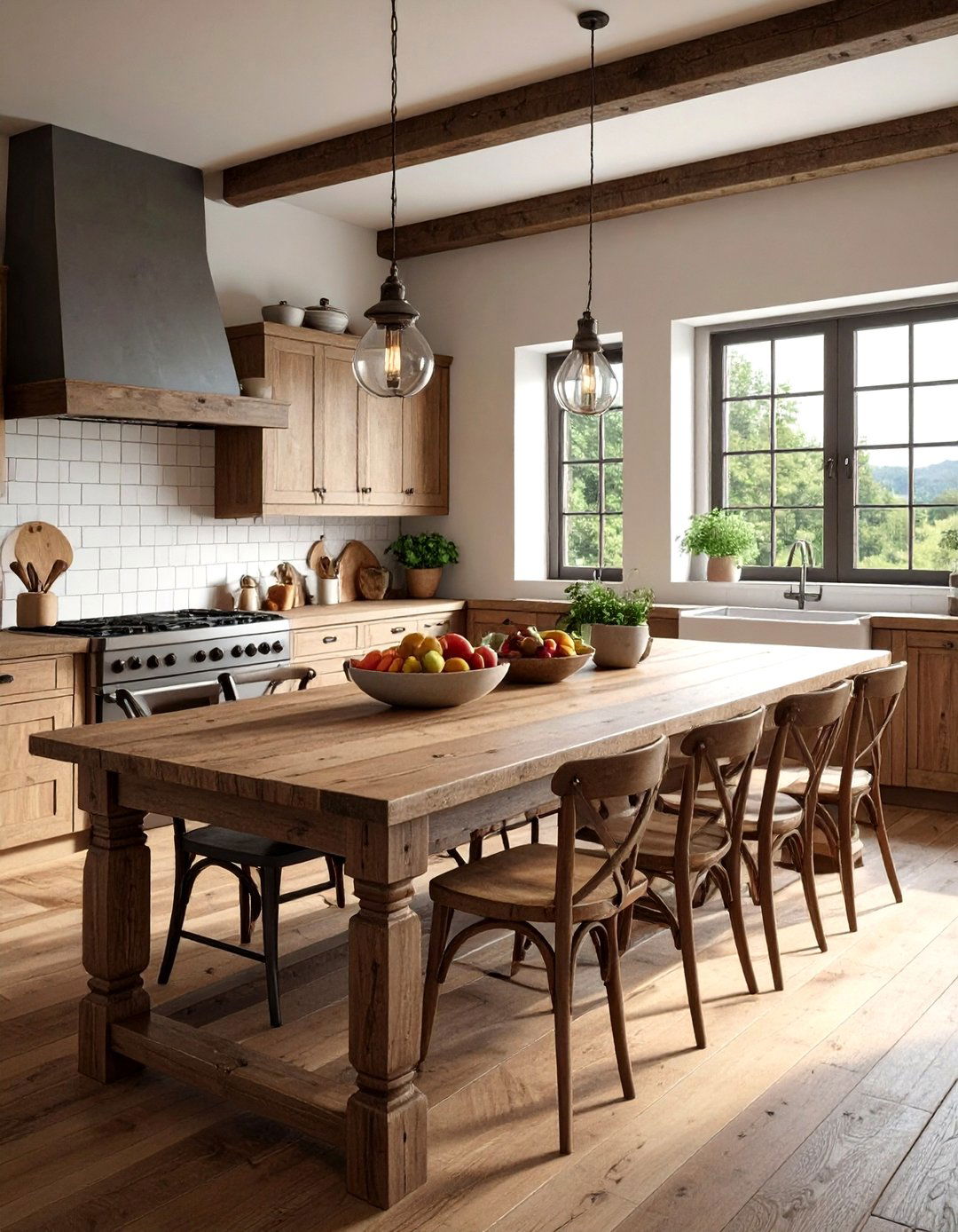 Antique kitchen table - 30 maximalist kitchen ideas