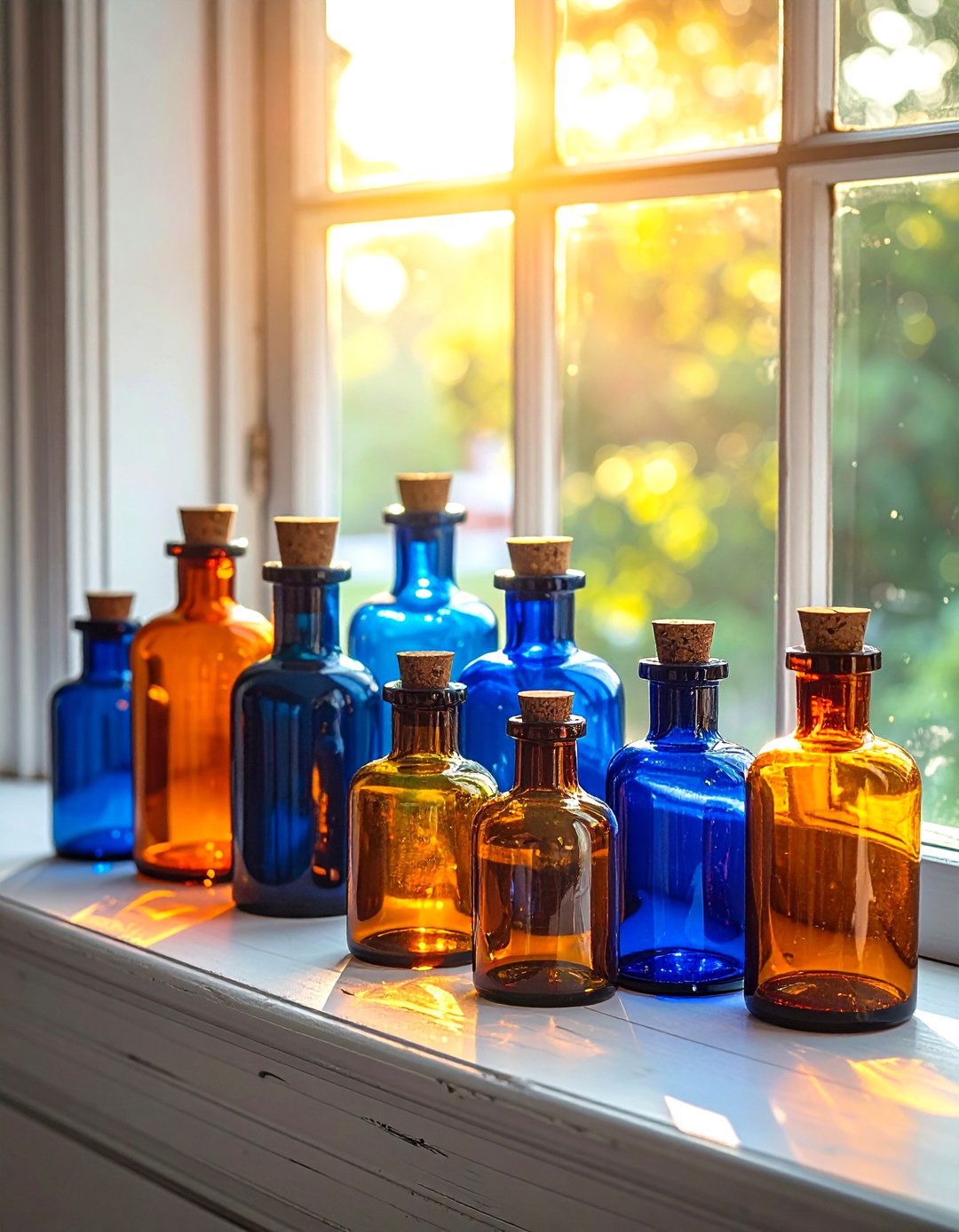 Antique medicine bottle collection - 30 curiosity decor ideas