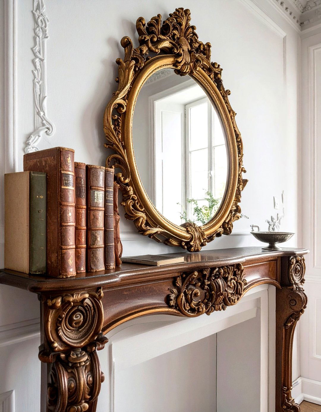 Antique mirror mantel - 30 mantel styling ideas