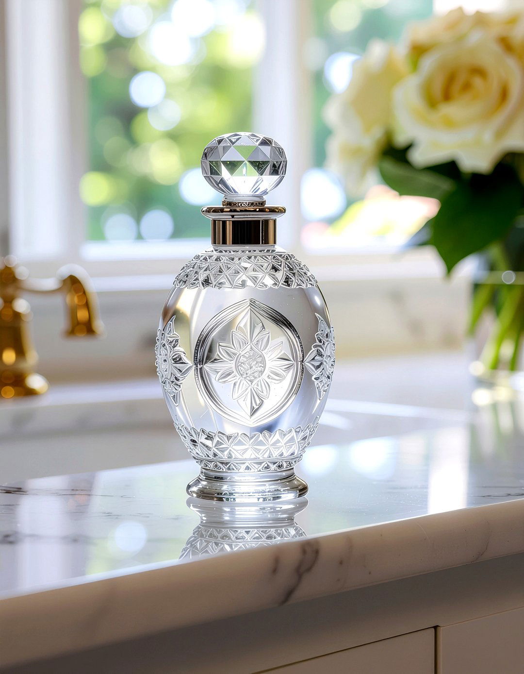 Antique perfume bottle - 30 French country bathroom ideas