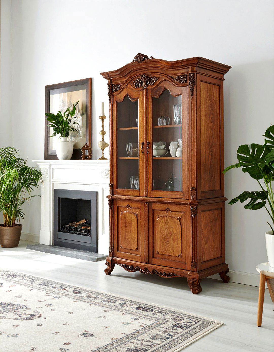 Antique wood armoire - 30 armoire decor ideas