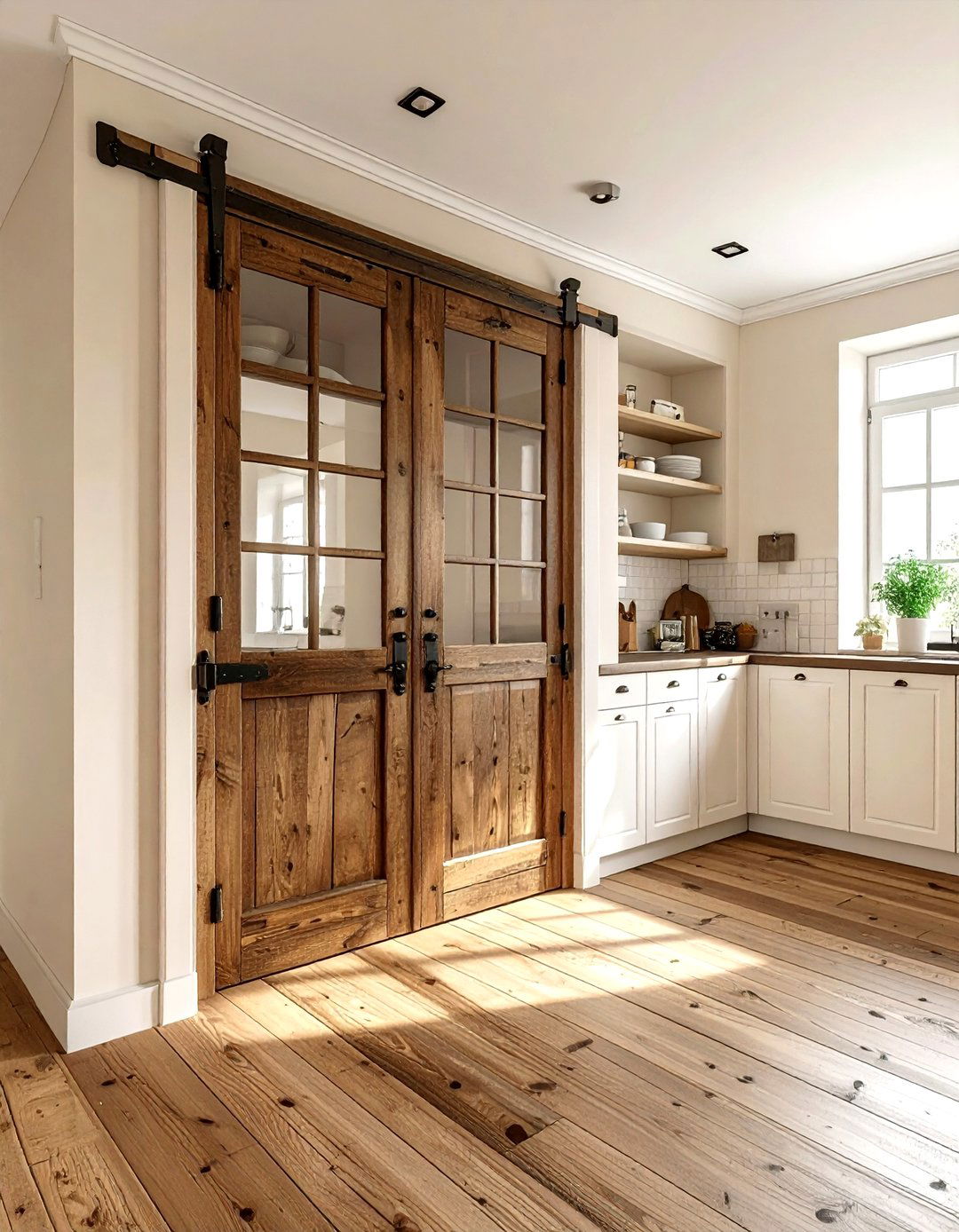 Antique wood pantry door - 30 kitchen character ideas