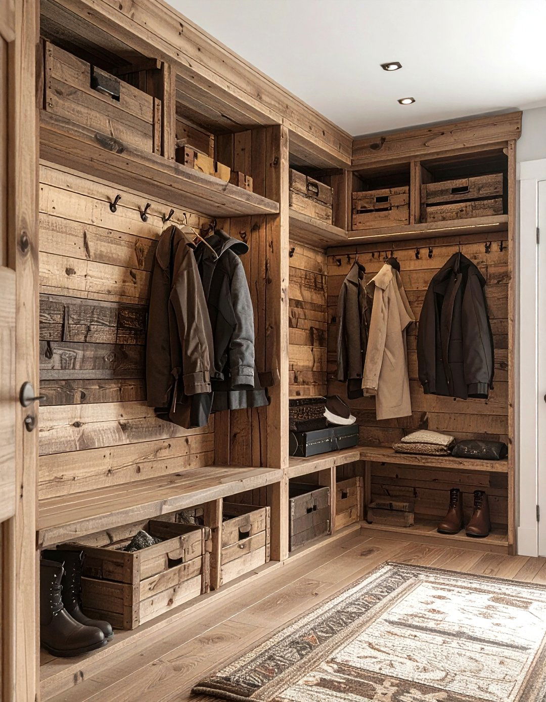 Antique wooden crates - 30 vintage travel decor ideas