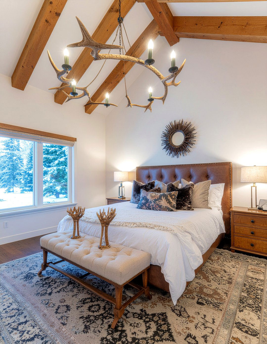 Antler Bedroom Decor - 30 cabin bedroom ideas