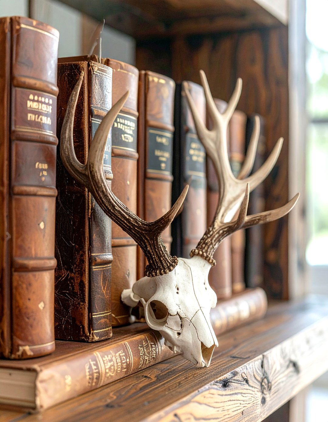 Antler Bookend - 30 antler decor ideas
