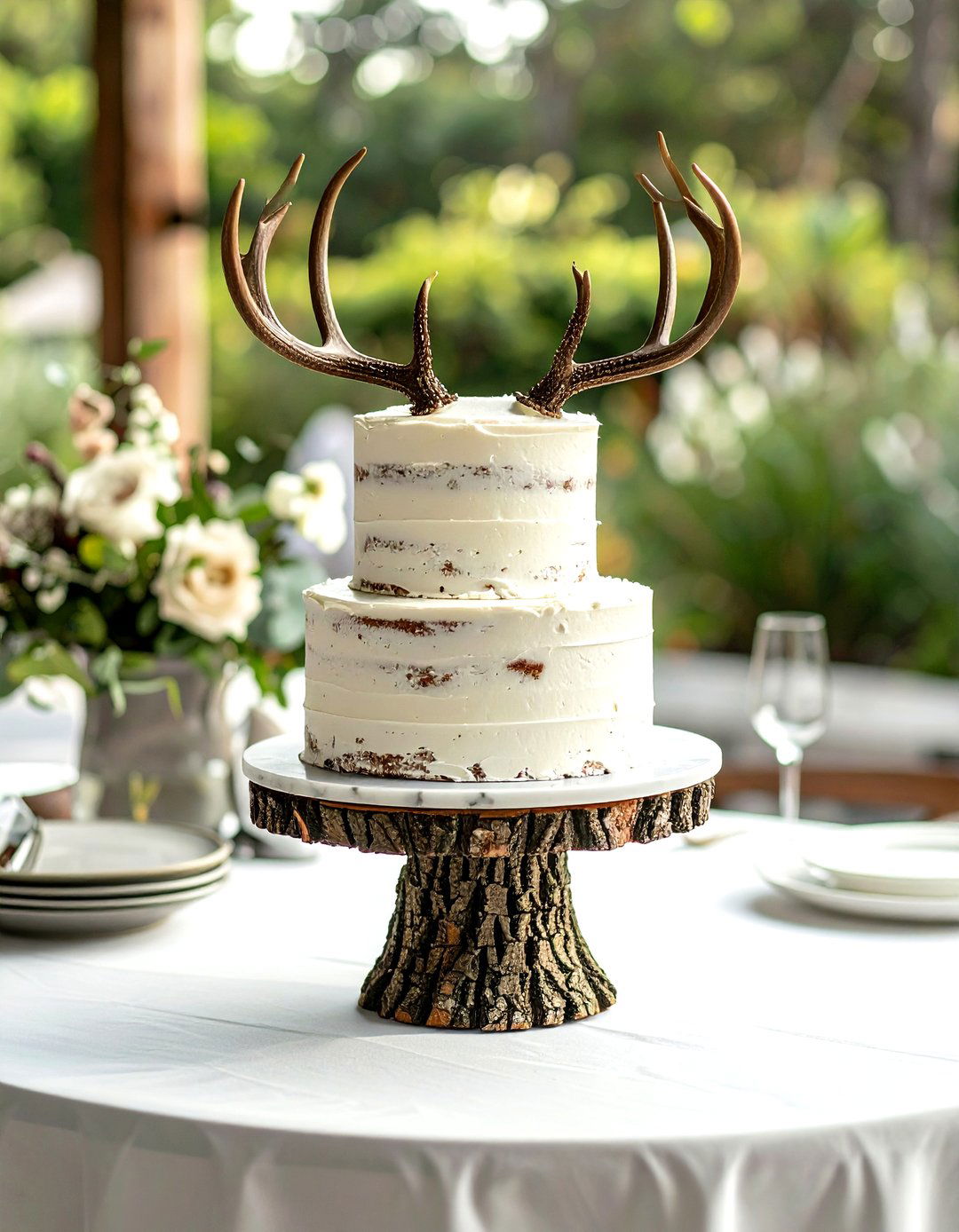 Antler Cake Stand - 30 antler decor ideas
