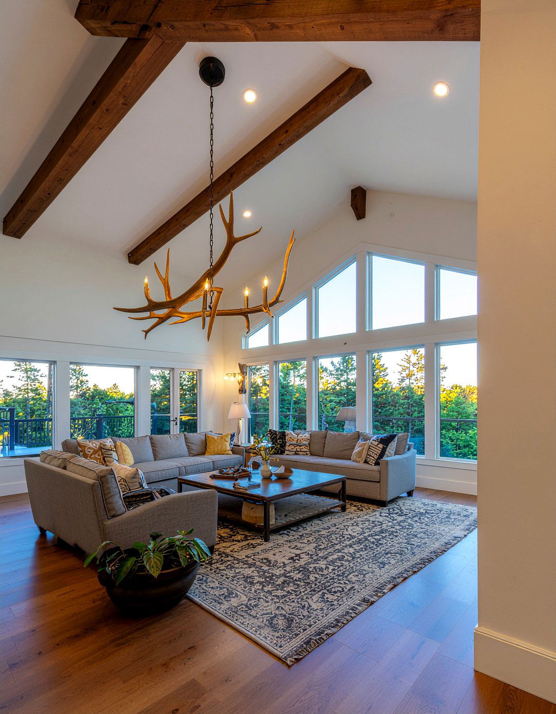 Antler Chandelier Lighting - 30 living room southwestern furniture ideas