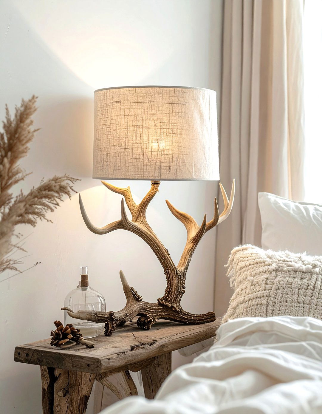 Antler Lamp - 30 antler decor ideas