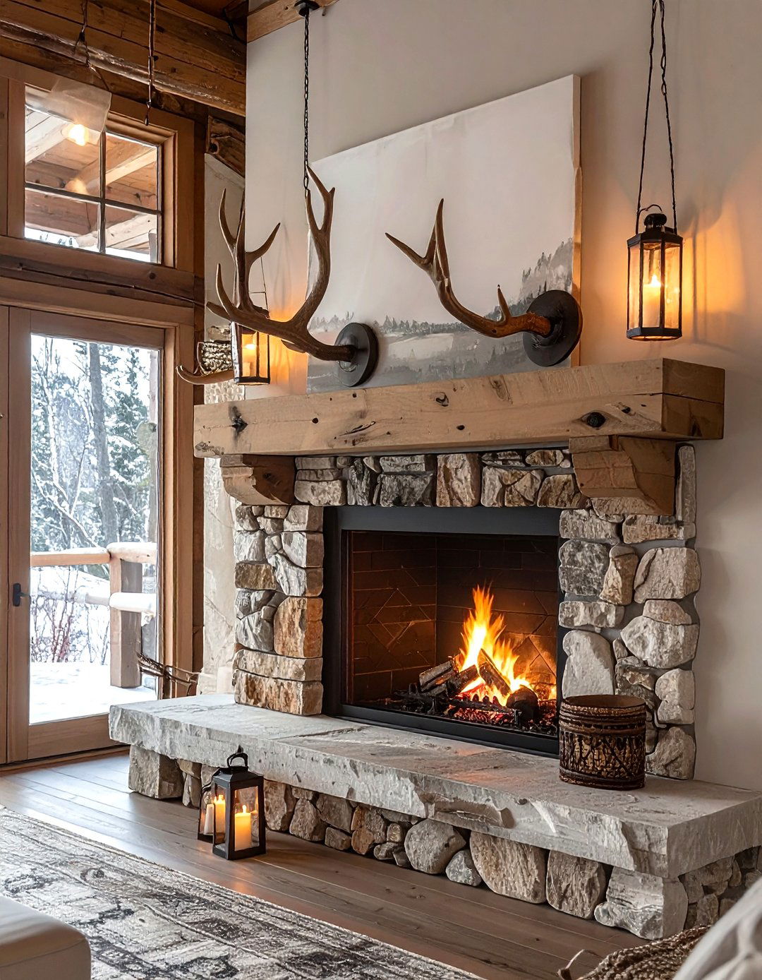 Antler Mantel Hook - 30 antler decor ideas