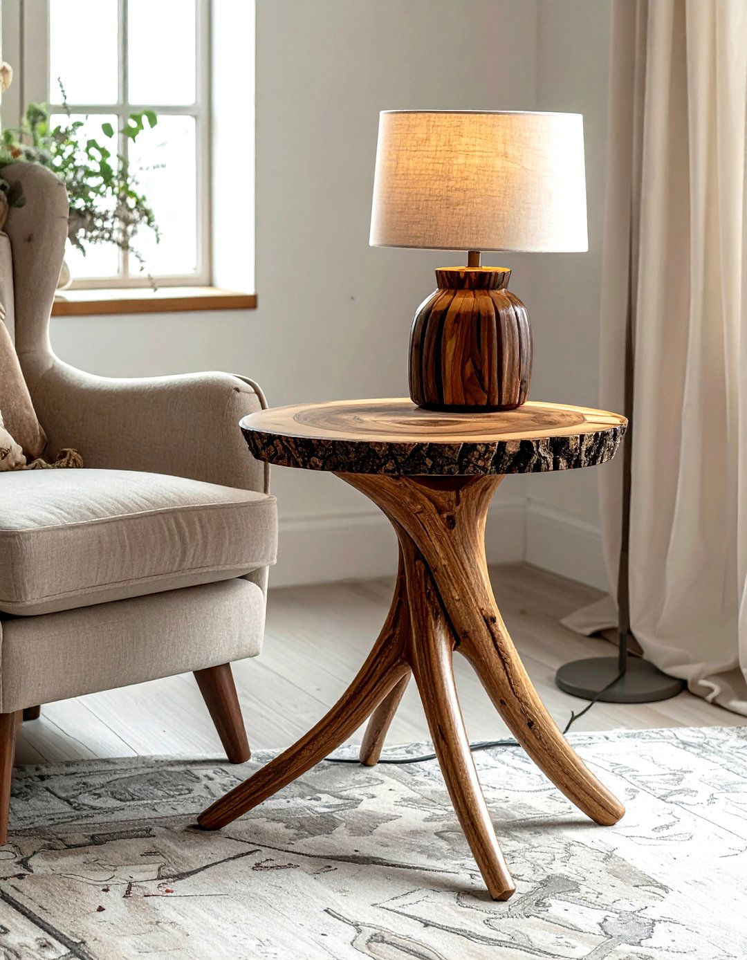Antler Side Table - 30 antler decor ideas