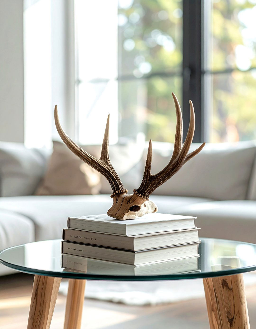 Antler coffee table accent - 30 horn decor ideas
