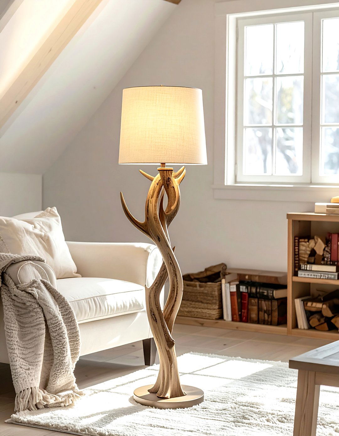 Antler floor lamp - 30 horn decor ideas