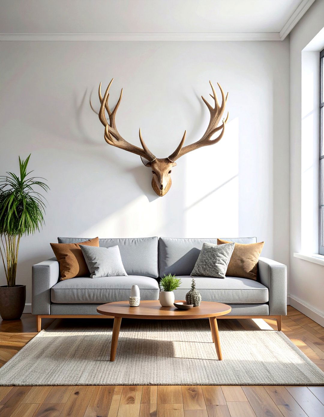 Antler wall hanging - 30 horn decor ideas