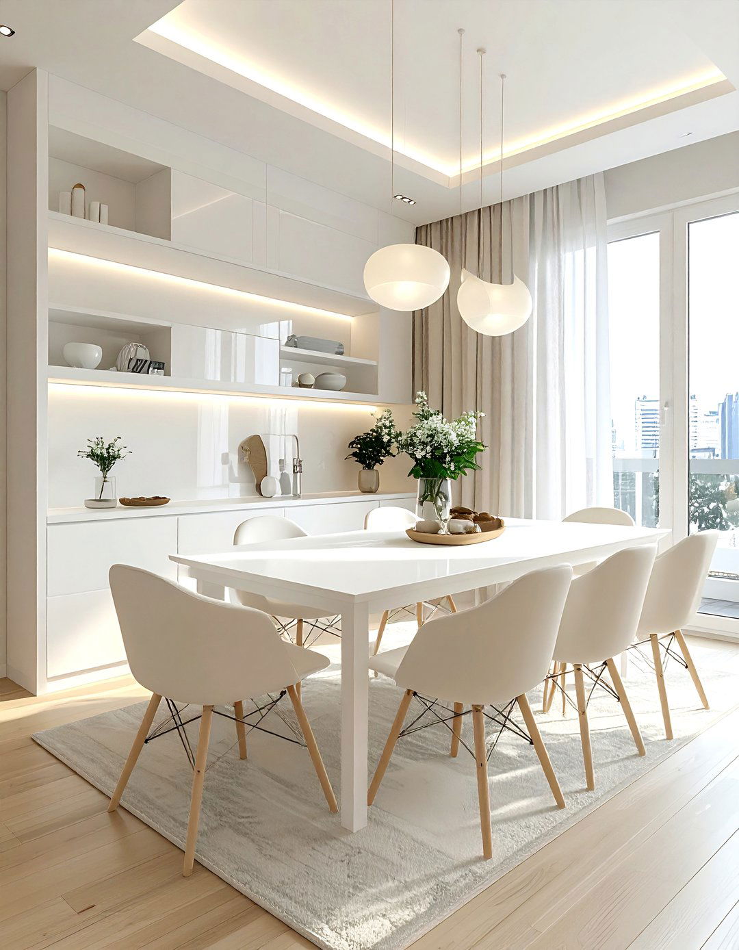 Apartment cream and white dining room - 30 cream and white dining room ideas