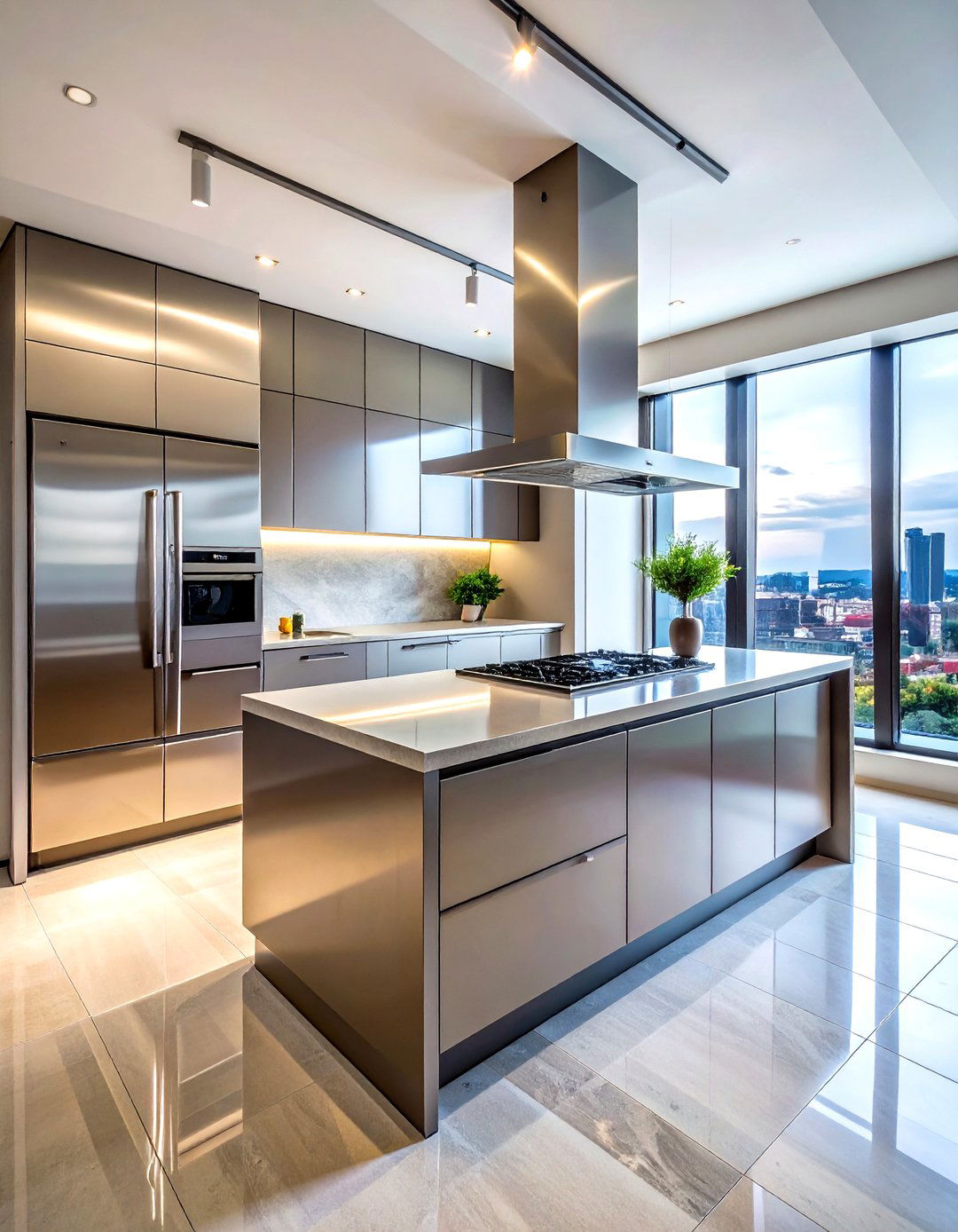 Apartment kitchen stainless steel - 30 stainless steel countertop kitchen ideas