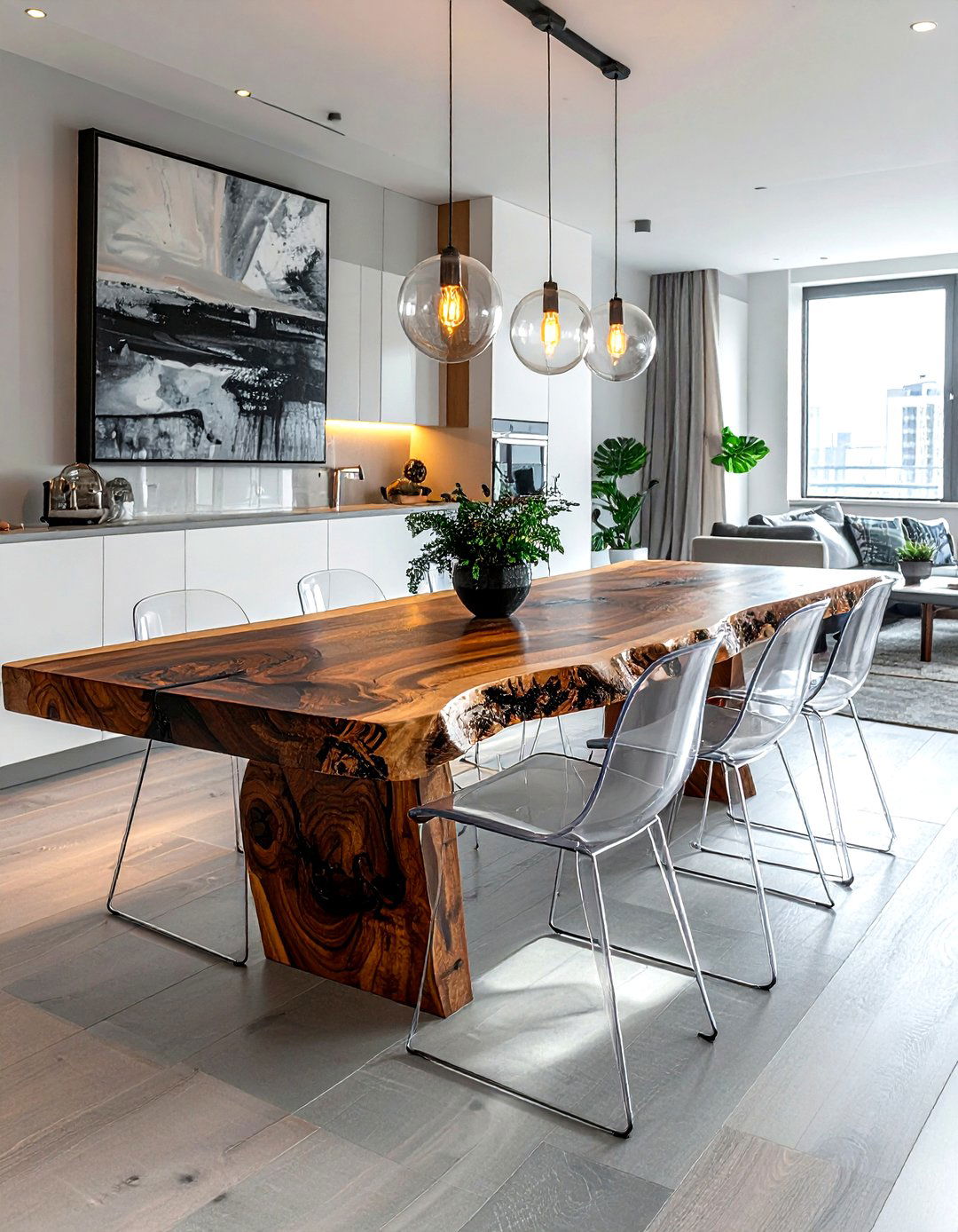 Apartment live edge dining - 30 live edge dining room ideas