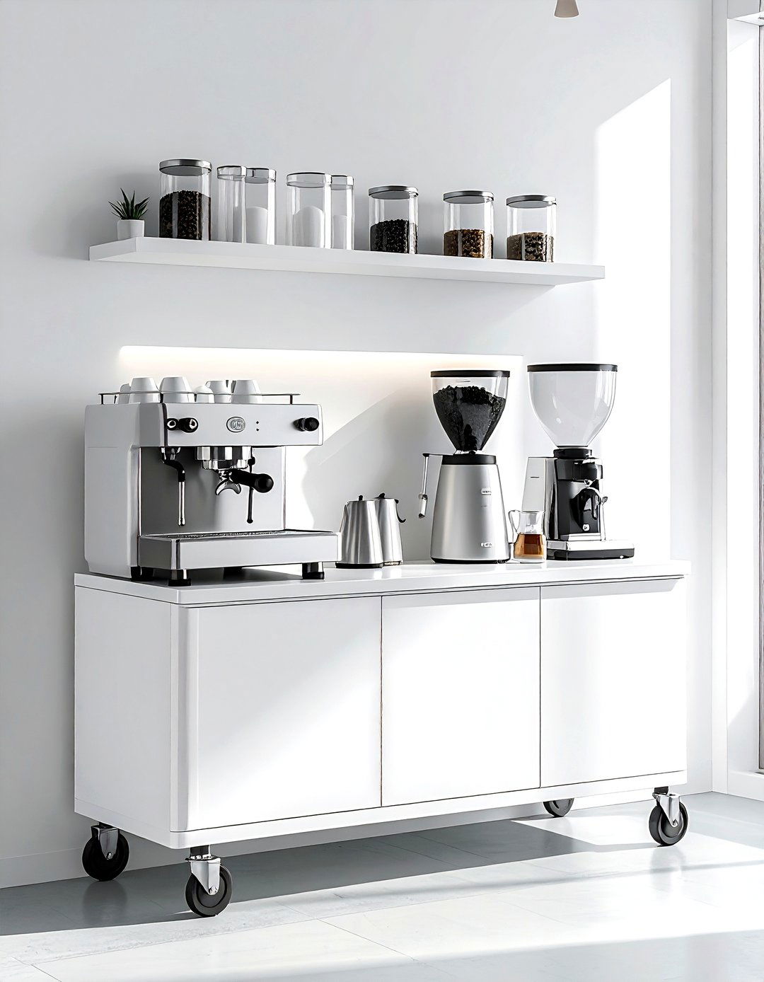 Apartment size coffee station - 30 kitchen coffee bar ideas