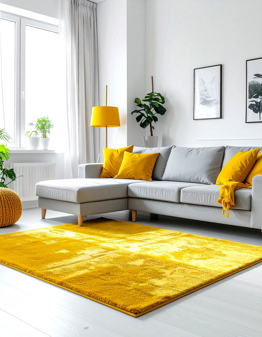 Apartment yellow living room - 30 yellow and white living room ideas