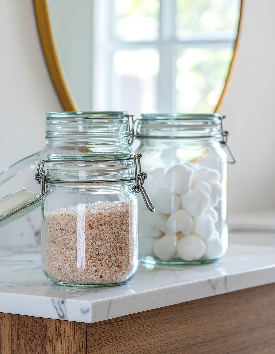 Apothecary Jars - 30 bathroom charm ideas