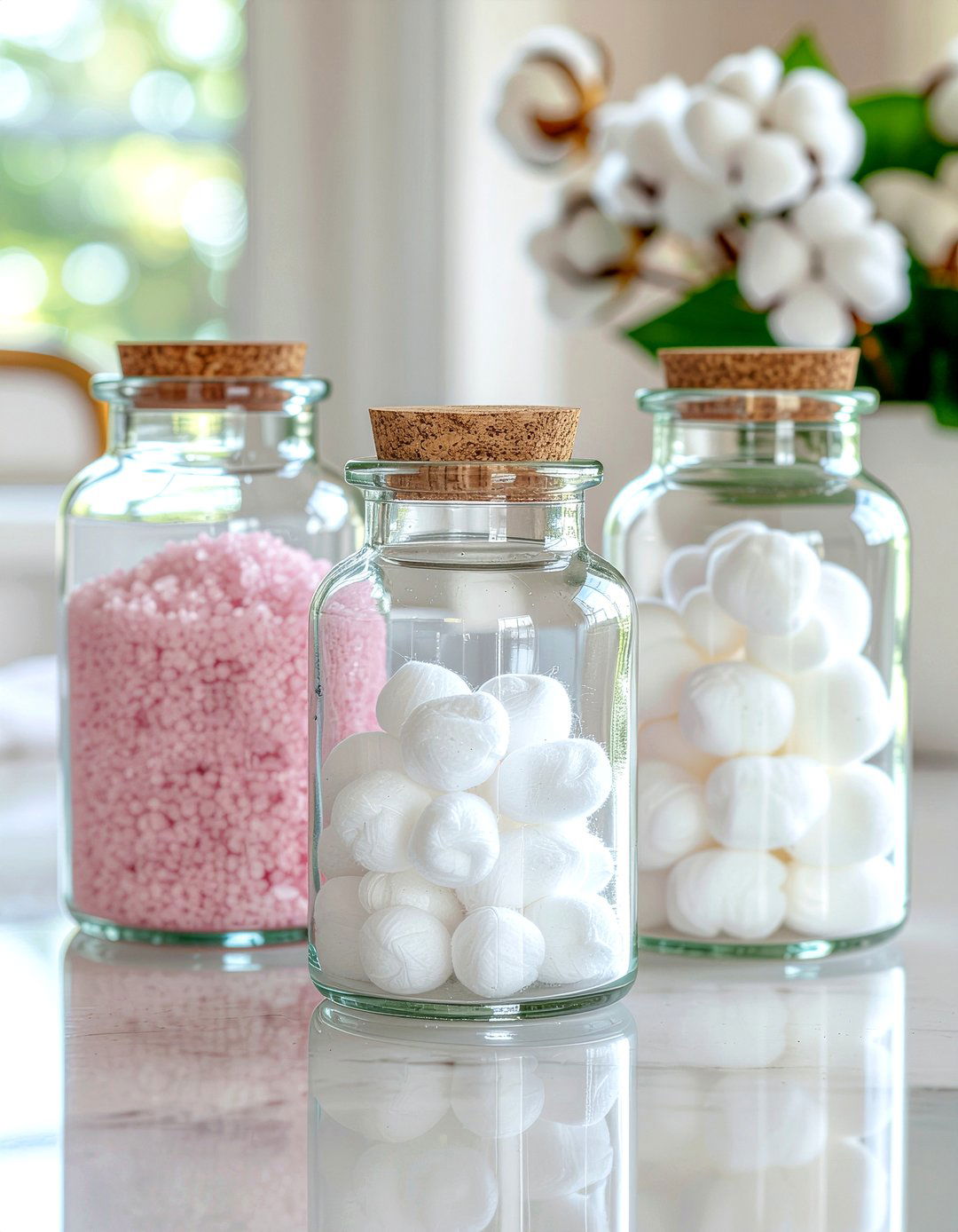 Apothecary jars - 30 bathroom organization ideas