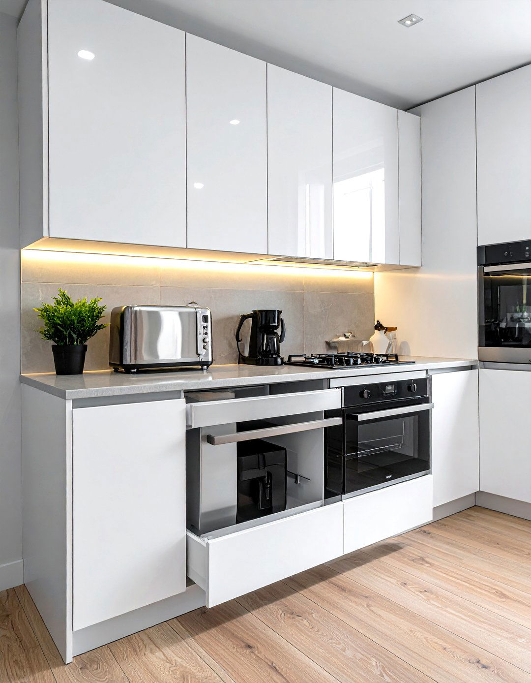 Appliance Garage Cabinet - 30 small kitchen organization ideas