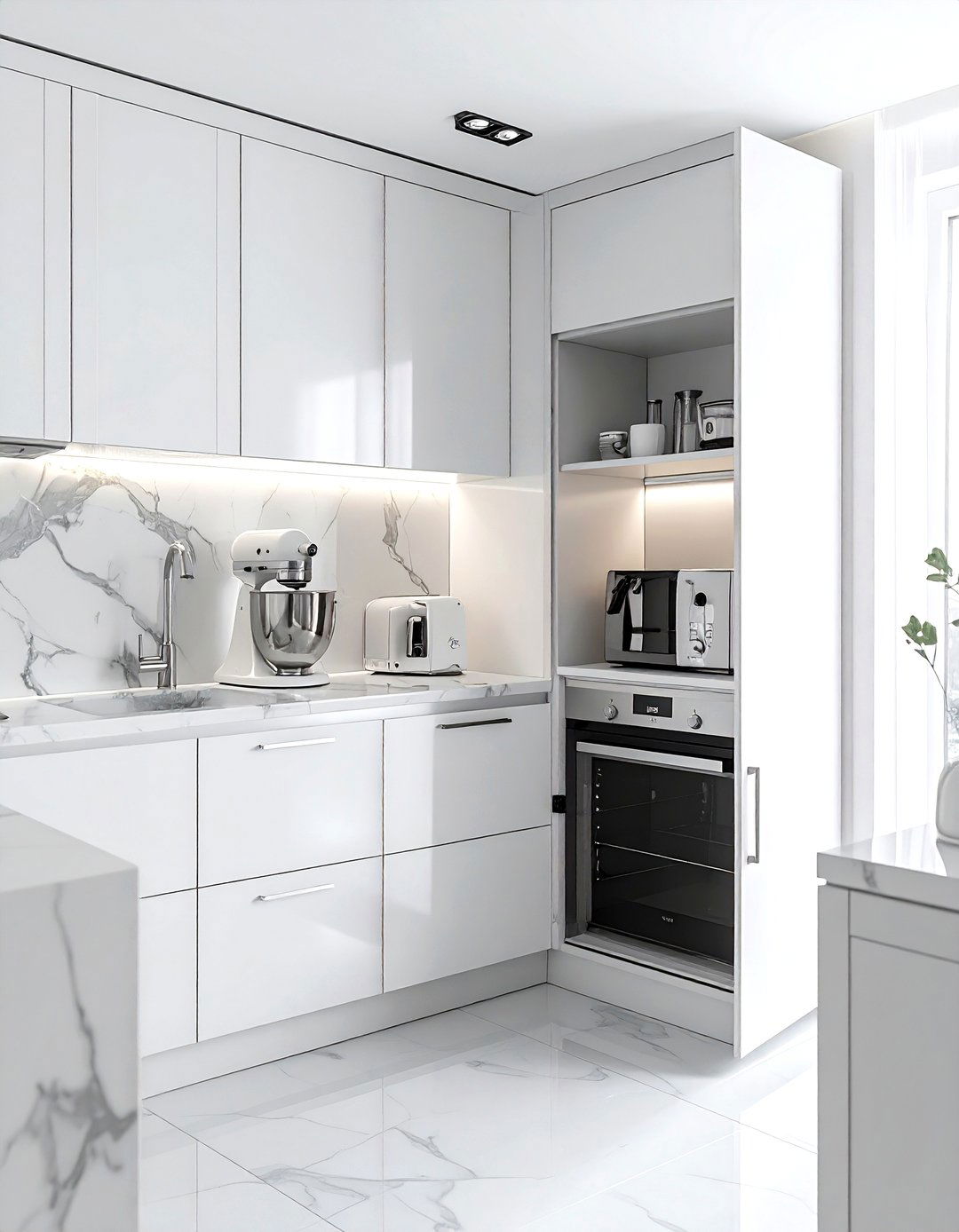 Appliance garage cabinet - 30 kitchen creative storage ideas