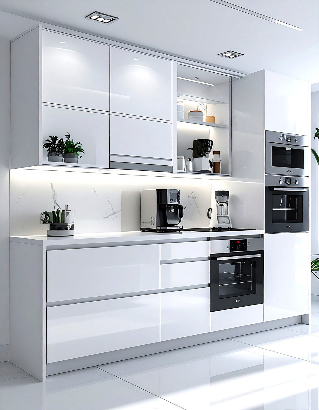 Appliance garage cabinet - 30 kitchen storage hacks