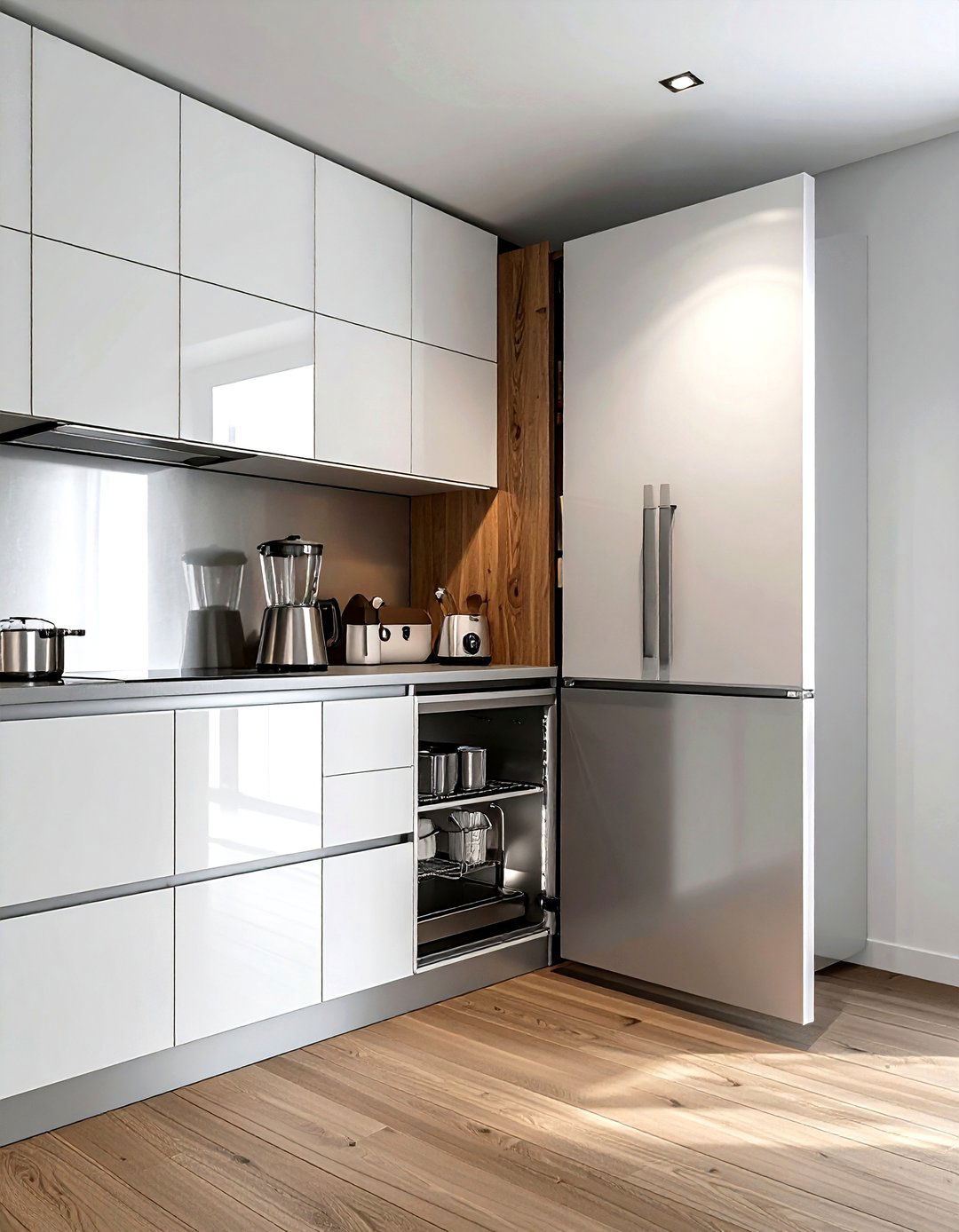 Appliance garage cabinet - 30 kitchen storage tips