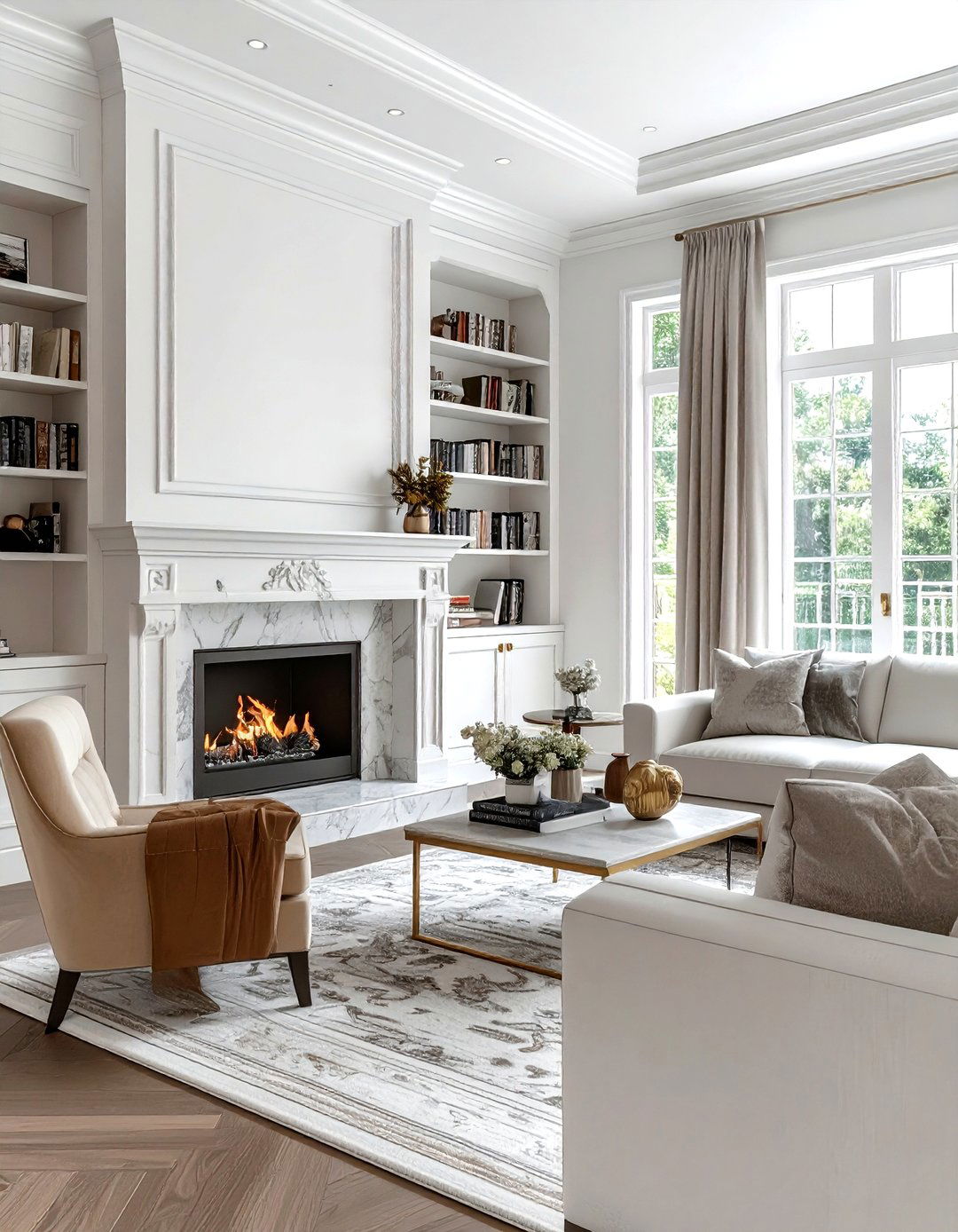 Applied molding - 30 living room molding ideas