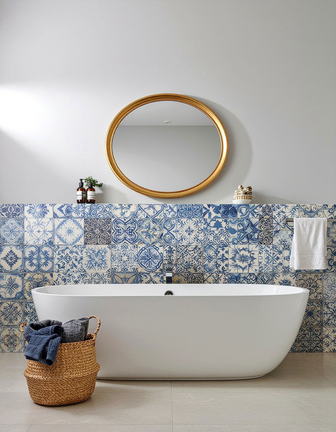Apply tile stickers - 30 bathroom on a budget ideas