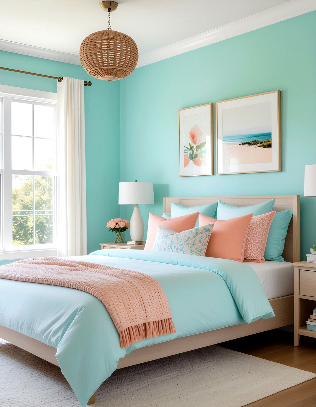 Aqua And Peach Bedroom - 30 aqua bedroom ideas