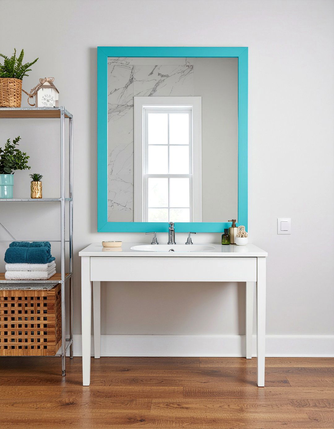 Aqua Bathroom Mirror - 30 aqua bathroom ideas