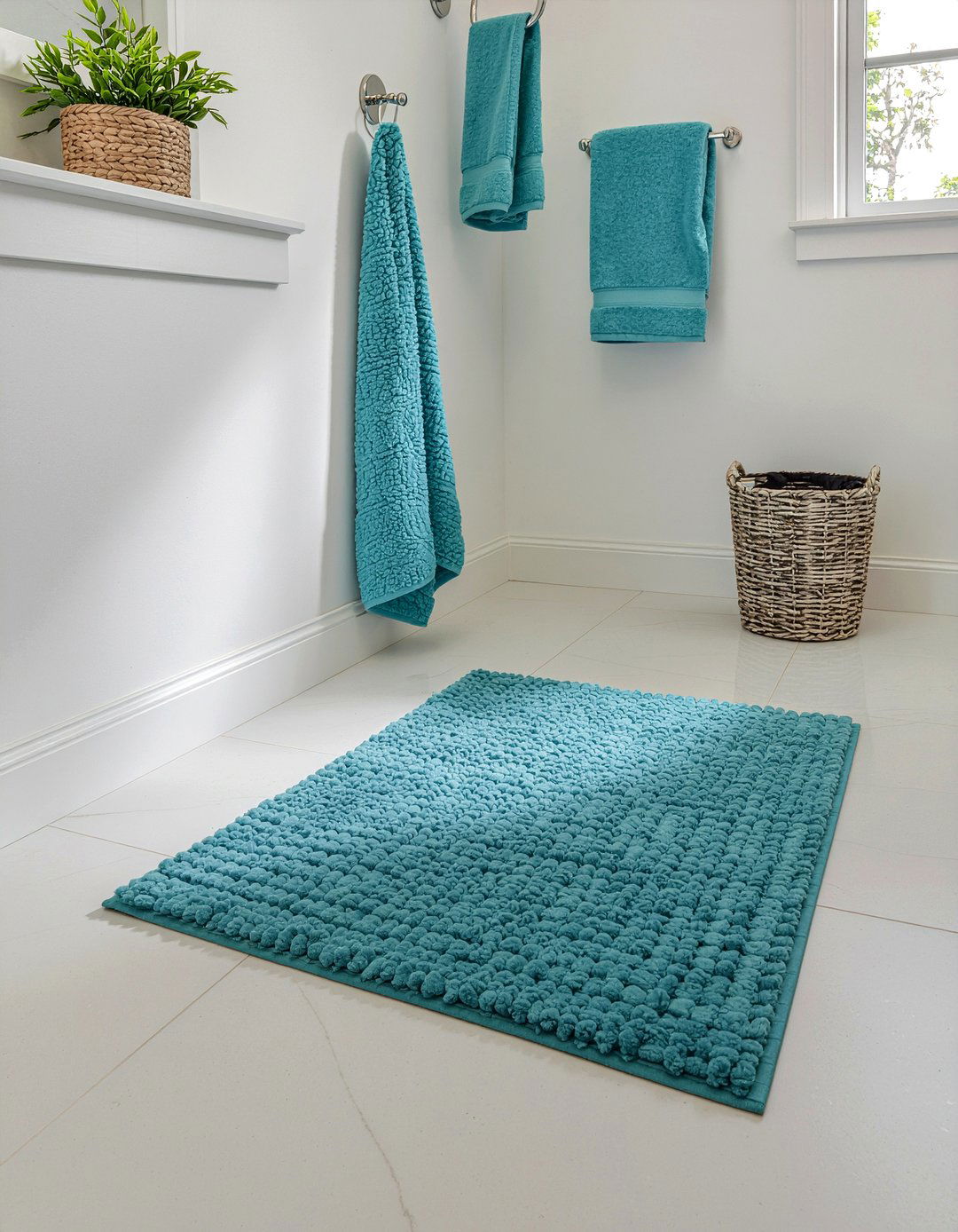 Aqua Bathroom Rug - 30 aqua bathroom ideas