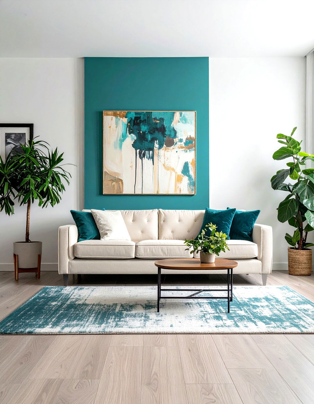 Aqua accent wall - 30 aqua decor ideas