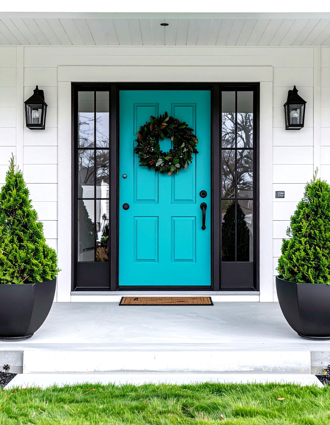 Aqua front door - 30 aqua decor ideas